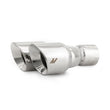 Load image into Gallery viewer, Mishimoto Dual Offset Tips 2.5in Inlet 3in Outlet Slash Cut - Polished - Main Product View