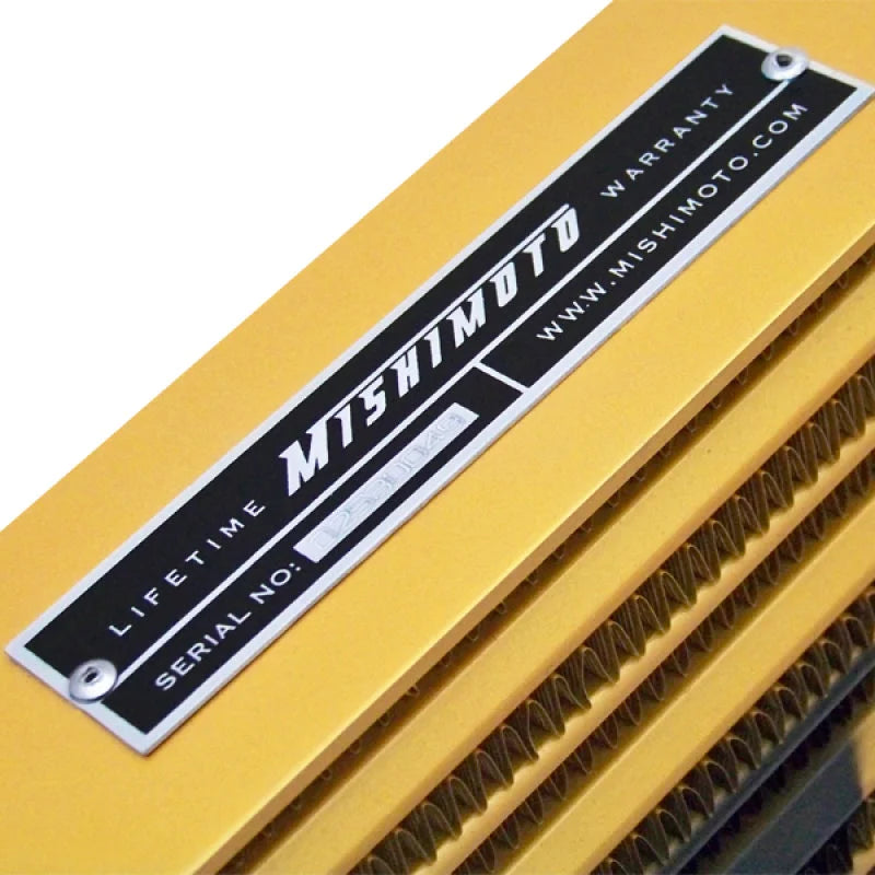 Mishimoto Eat Sleep Race Special Edition Gold M-Line Intercooler - Back View