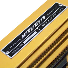 Load image into Gallery viewer, Mishimoto Eat Sleep Race Special Edition Gold M-Line Intercooler - Back View