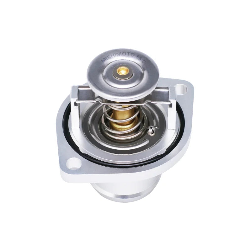 Mishimoto Ford 6.0L Powerstroke Low-Temperature Thermostat w/ CNC Housing - Back View