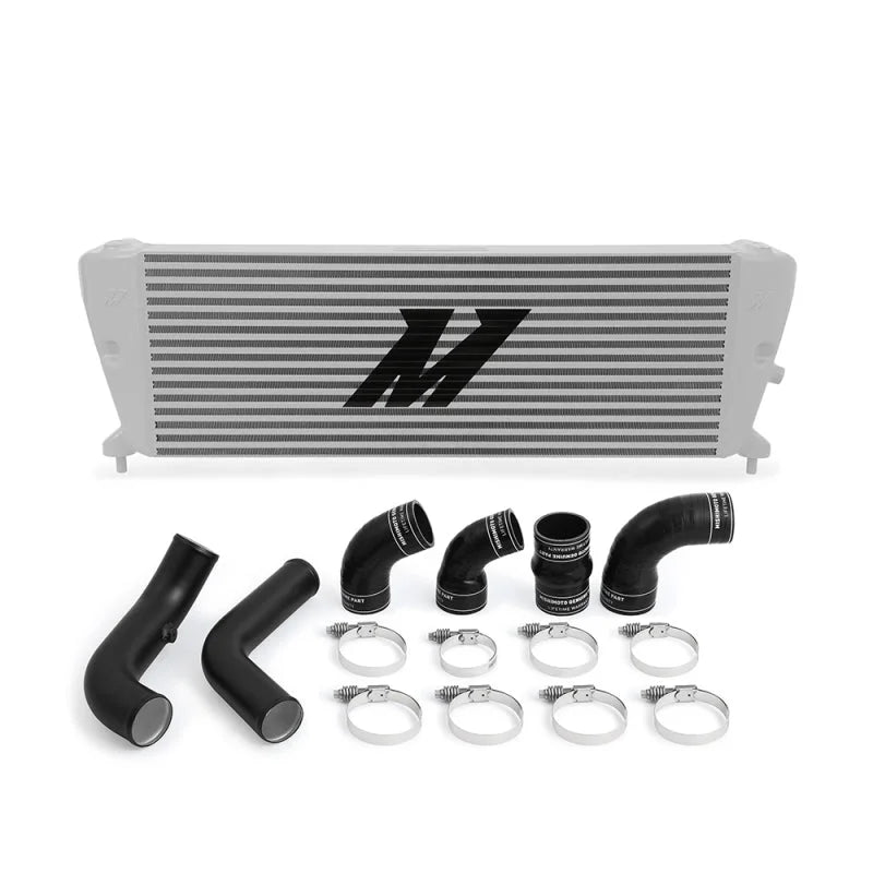 Mishimoto Ford Ranger 3.2L Diesel Intercooler Kit 2011+ Silver w/ Wrinkle Black Pipes - Main Product View