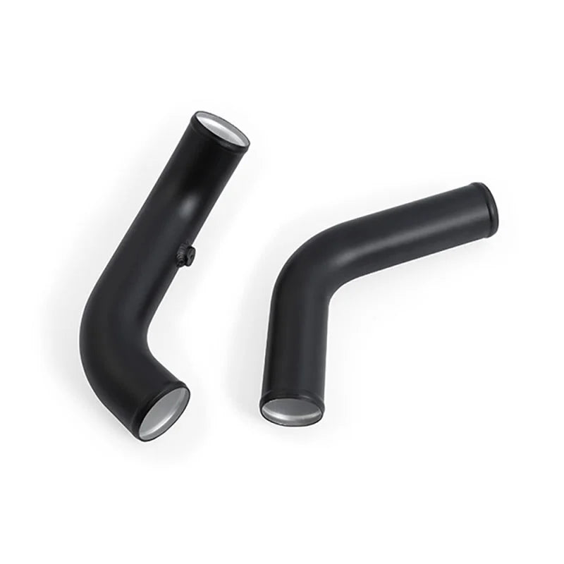 Mishimoto Ford Ranger 3.2L Diesel Intercooler Kit 2011+ Silver w/ Wrinkle Black Pipes - Side View