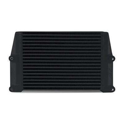 Mishimoto Heavy-Duty Oil Cooler - 10in. Same-Side Outlets - Black - Side View