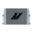 Load image into Gallery viewer, Mishimoto Heavy-Duty Oil Cooler - 10in. Same-Side Outlets - Silver - Installation View