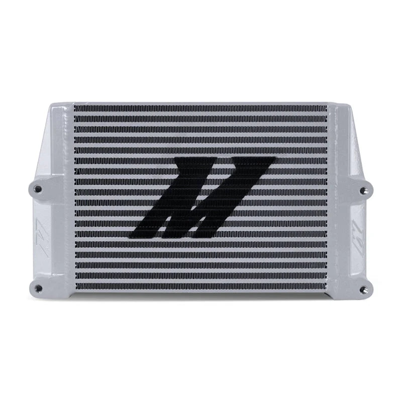 Mishimoto Heavy-Duty Oil Cooler - 10in. Same-Side Outlets - Silver - Installation View