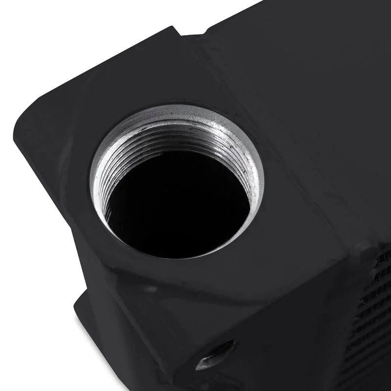 Mishimoto Heavy-Duty Oil Cooler - 17in. Opposite-Side Outlets - Black - Installation View