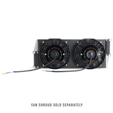 Load image into Gallery viewer, Mishimoto Heavy-Duty Oil Cooler - 17in. Opposite-Side Outlets - Silver - Side View