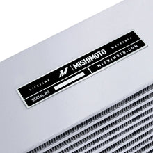 Load image into Gallery viewer, Mishimoto Heavy-Duty Oil Cooler - 17in. Opposite-Side Outlets - Silver - Back View