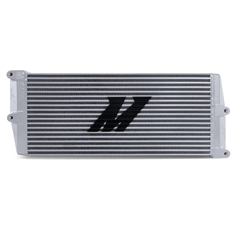 Mishimoto Heavy-Duty Oil Cooler - 17in. Opposite-Side Outlets - Silver - Installation View