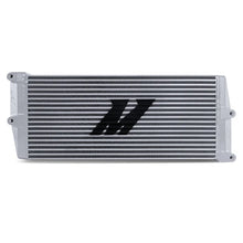 Load image into Gallery viewer, Mishimoto Heavy-Duty Oil Cooler - 17in. Opposite-Side Outlets - Silver - Installation View