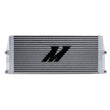 Load image into Gallery viewer, Mishimoto Heavy-Duty Oil Cooler - 17in. Same-Side Outlets - Silver - Side View