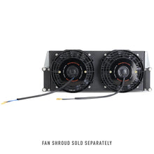 Load image into Gallery viewer, Mishimoto Heavy-Duty Oil Cooler - 17in. Same-Side Outlets - Silver - Back View