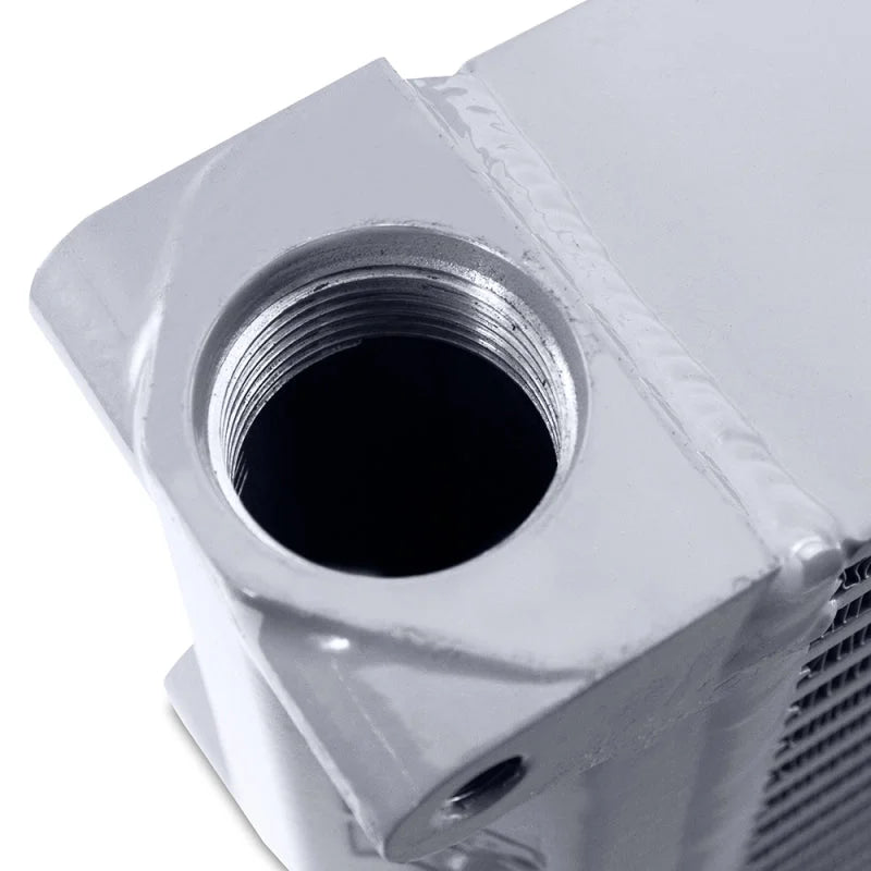 Mishimoto Heavy-Duty Oil Cooler - 17in. Same-Side Outlets - Silver - Additional View 5
