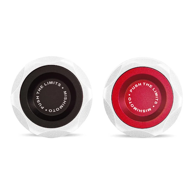 Mishimoto Honda Oil FIller Cap - Red - Side View