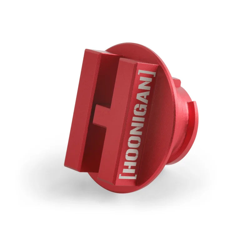 Mishimoto LS Engine Hoonigan Oil Filler Cap - Red - Side View
