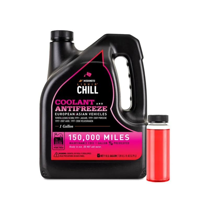 Mishimoto Liquid Chill EG Coolant, European/Asian Vehicles, Pink/Red - Detail View