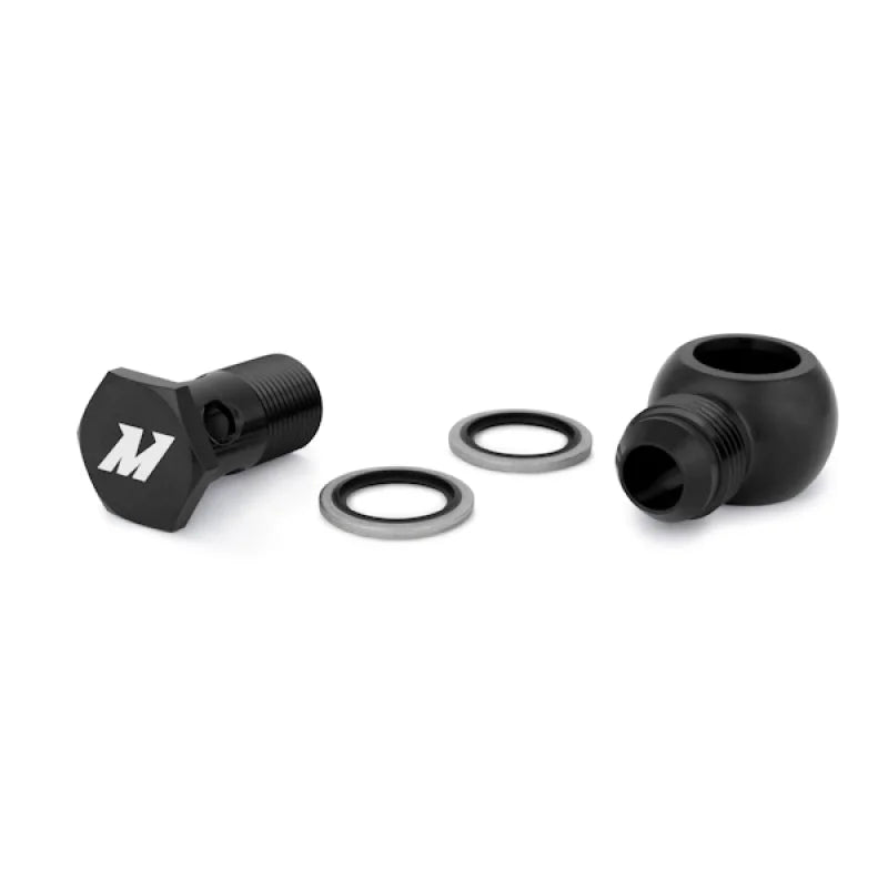 Mishimoto M20 x -10AN Black Banjo Fitting w/ Bolt - Side View