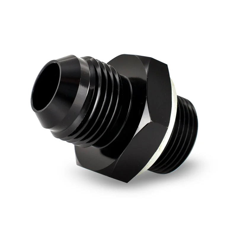 Mishimoto M22 x 1.5 - 10AN Aluminum Fitting - Black - Back View