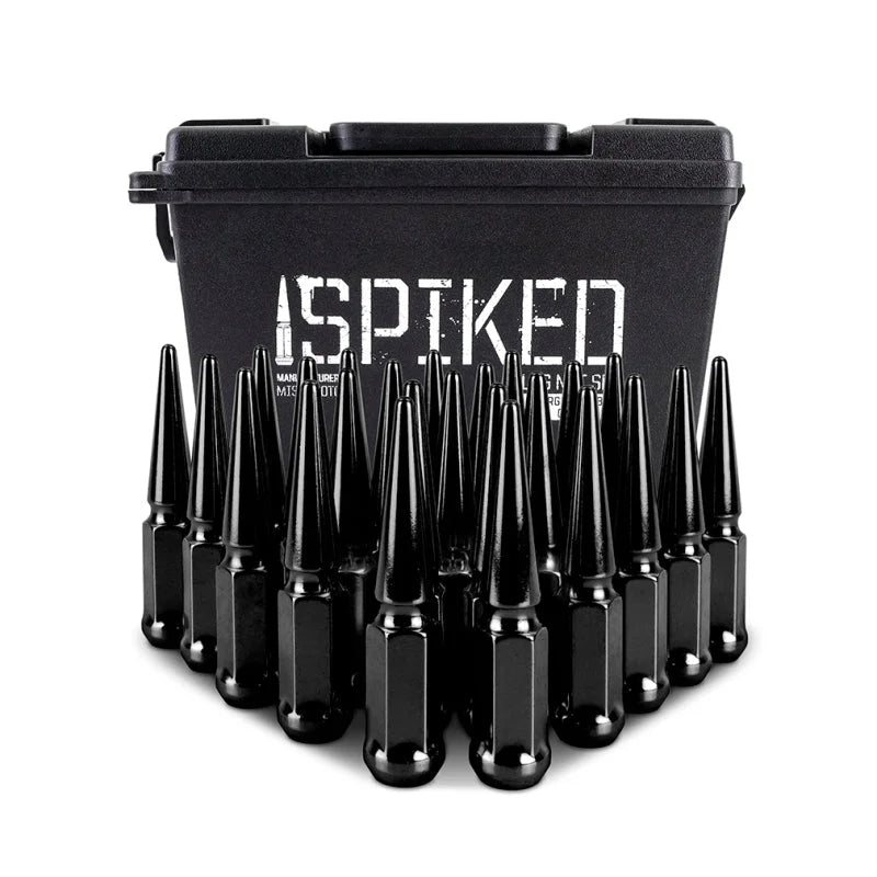 Mishimoto Mishimoto Steel Spiked Lug Nuts M12 x 1.5 24pc Set Black - Installation View