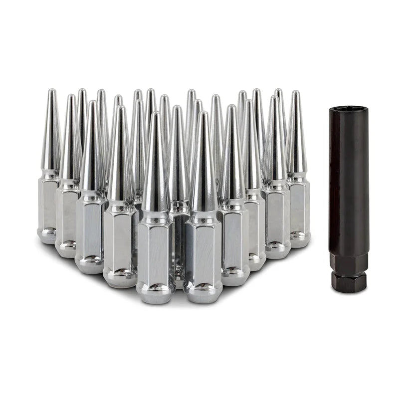 Mishimoto Mishimoto Steel Spiked Lug Nuts M12 x 1.5 24pc Set Chrome - Main Product View