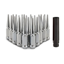 Load image into Gallery viewer, Mishimoto Mishimoto Steel Spiked Lug Nuts M12 x 1.5 24pc Set Chrome - Main Product View