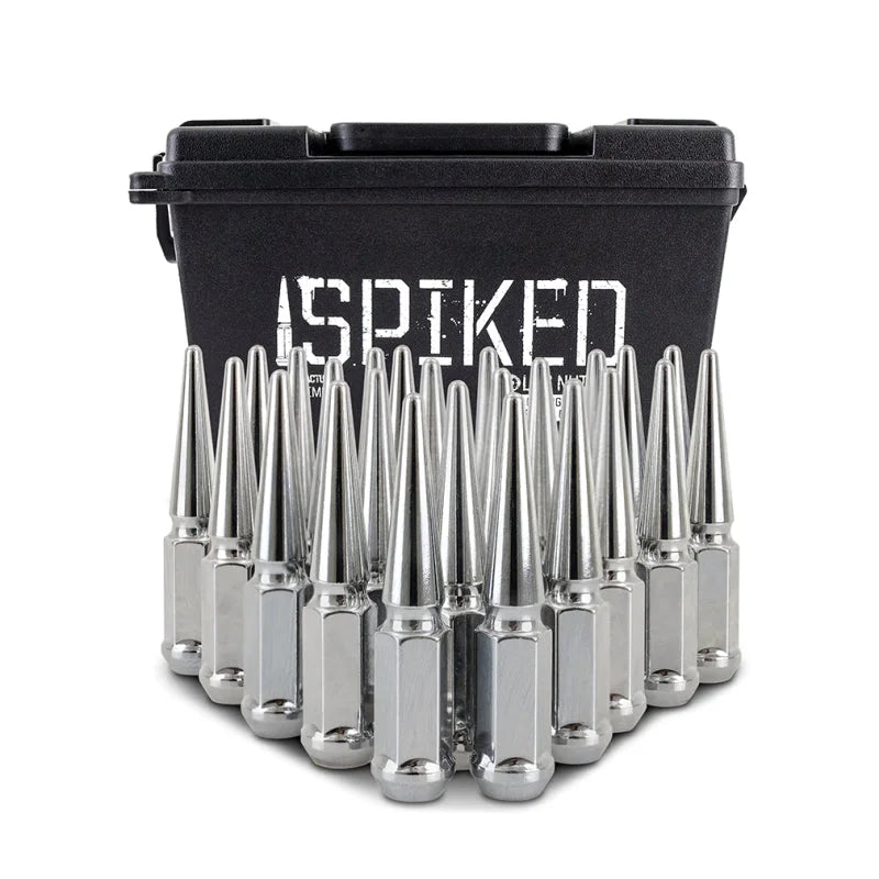 Mishimoto Mishimoto Steel Spiked Lug Nuts M12 x 1.5 24pc Set Chrome - Back View