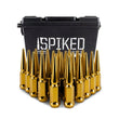 Load image into Gallery viewer, Mishimoto Mishimoto Steel Spiked Lug Nuts M12 x 1.5 24pc Set Gold - Installation View