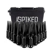 Load image into Gallery viewer, Mishimoto Mishimoto Steel Spiked Lug Nuts M14 x 1.5 32pc Set Black - Side View