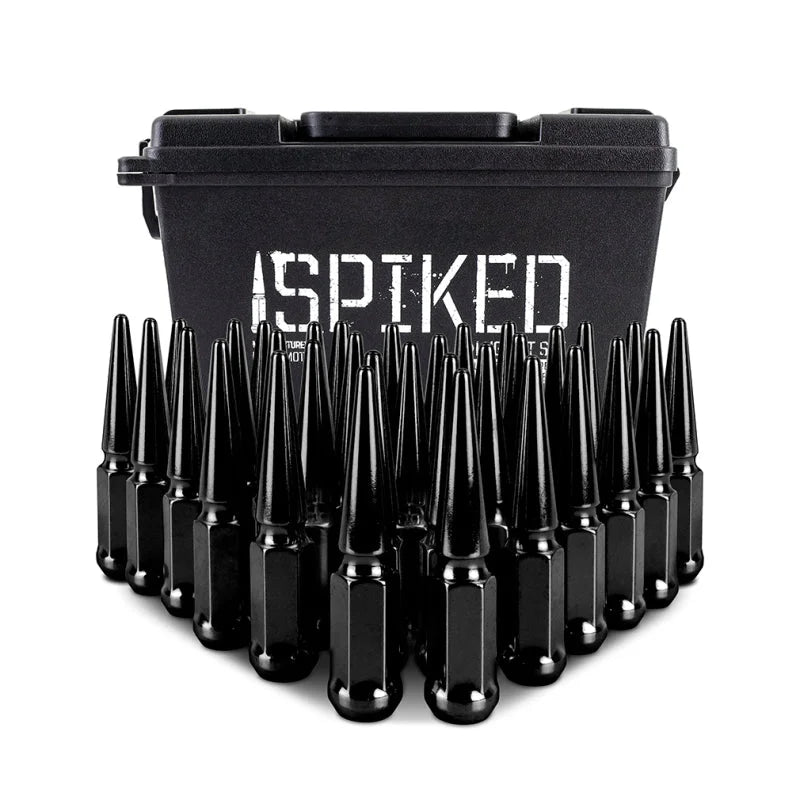 Mishimoto Mishimoto Steel Spiked Lug Nuts M14 x 1.5 32pc Set Black - Side View