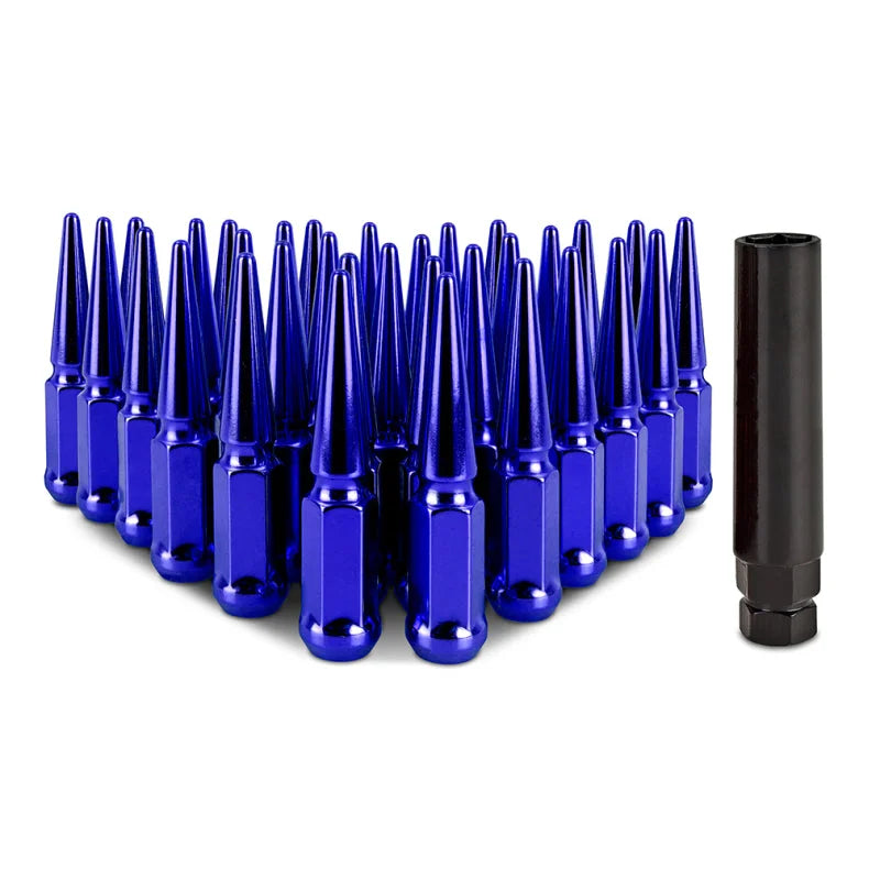 Mishimoto Mishimoto Steel Spiked Lug Nuts M14 x 1.5 32pc Set Blue - Main Product View