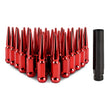 Load image into Gallery viewer, Mishimoto Mishimoto Steel Spiked Lug Nuts M14 x 1.5 32pc Set Red - Main Product View