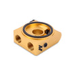 Load image into Gallery viewer, Mishimoto Oil Sandwich Plate w/ Rear-Mounted Thermostat - Back View