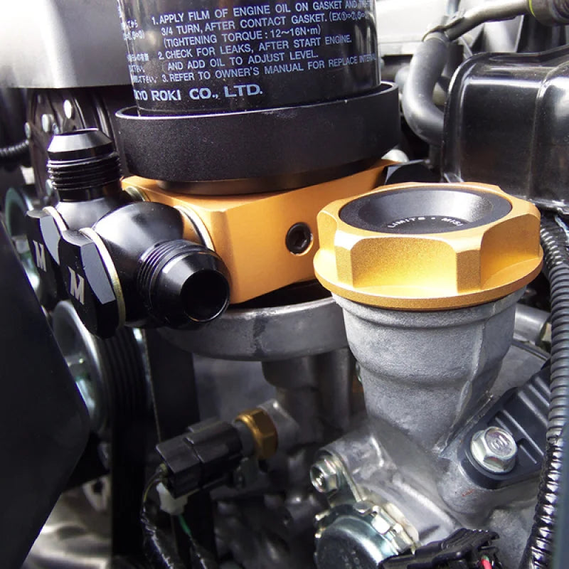 Mishimoto Oil Sandwich Plate w/ Rear-Mounted Thermostat - Additional View 6