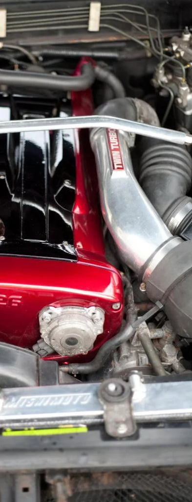Mishimoto R32 Nissan Skyline Manual Aluminum Radiator - Back View