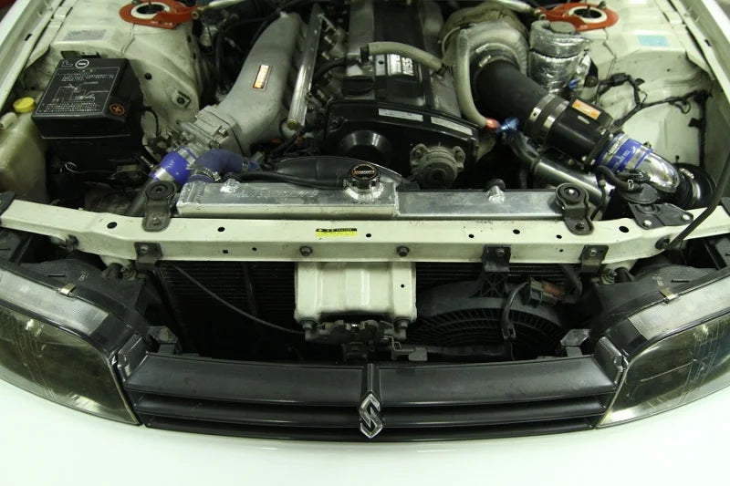 Mishimoto R33/R34 Nissan Skyline (NON R34 GTR) Manual Aluminum Radiator - Back View