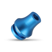 Load image into Gallery viewer, Mishimoto Shift Boot Retainer/Adapter M12x1.25 - Blue - Installation View