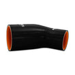 Load image into Gallery viewer, Mishimoto Silicone Reducer Coupler 45 Degree 2.25in to 3in - Black - Detail View