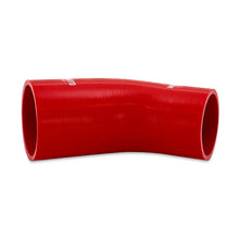 Load image into Gallery viewer, Mishimoto Silicone Reducer Coupler 45 Degree 2.5in to 2.75in - Red - Side View