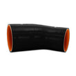Load image into Gallery viewer, Mishimoto Silicone Reducer Coupler 45 Degree 3.5in to 4in - Black - Side View