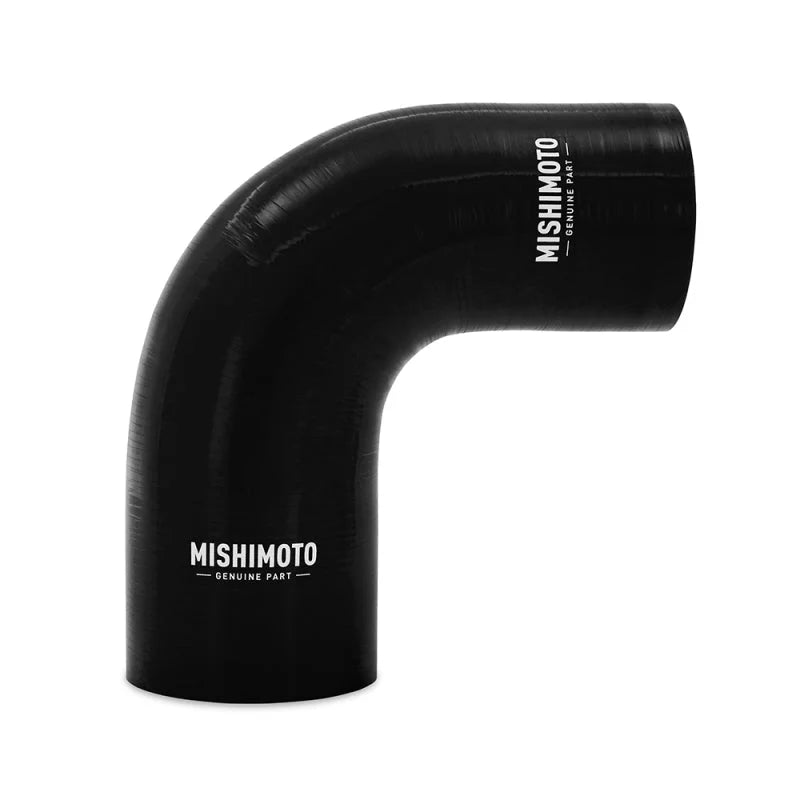 Mishimoto Silicone Reducer Coupler 90 Degree 2.75in to 3in - Black - Main Product View