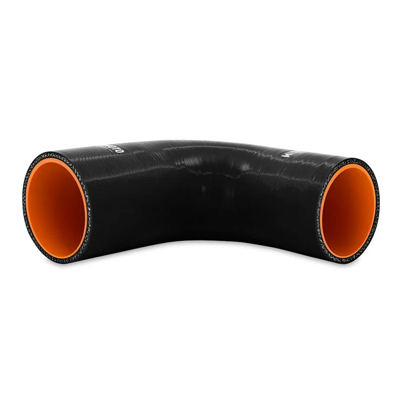 Mishimoto Silicone Reducer Coupler 90 Degree 2in to 2.5in - Black - Side View