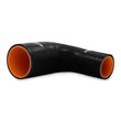 Load image into Gallery viewer, Mishimoto Silicone Reducer Coupler 90 Degree 2in to 3in - Black - Side View