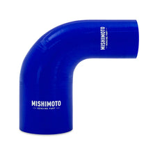 Load image into Gallery viewer, Mishimoto Silicone Reducer Coupler 90 Degree 2in to 3in - Blue - Main Product View
