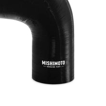 Load image into Gallery viewer, Mishimoto Silicone Reducer Coupler 90 Degree 3in to 3.25in - Black - Detail View