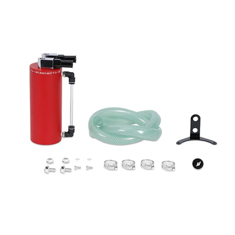 Mishimoto Small Aluminum Oil Catch Can - Wrinkle Red - Main Product View