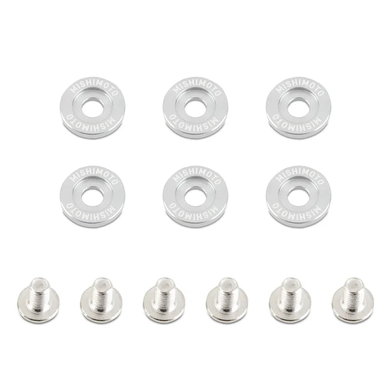 Mishimoto Small Fender Washer Kit (6pcs) - Silver - Main Product View