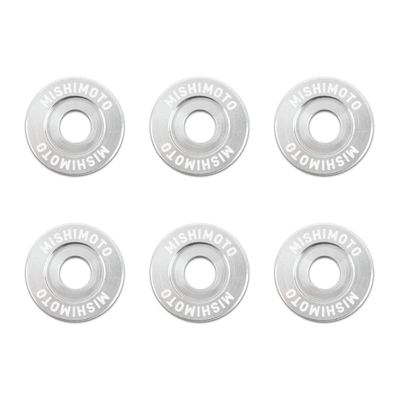 Mishimoto Small Fender Washer Kit (6pcs) - Silver - Side View