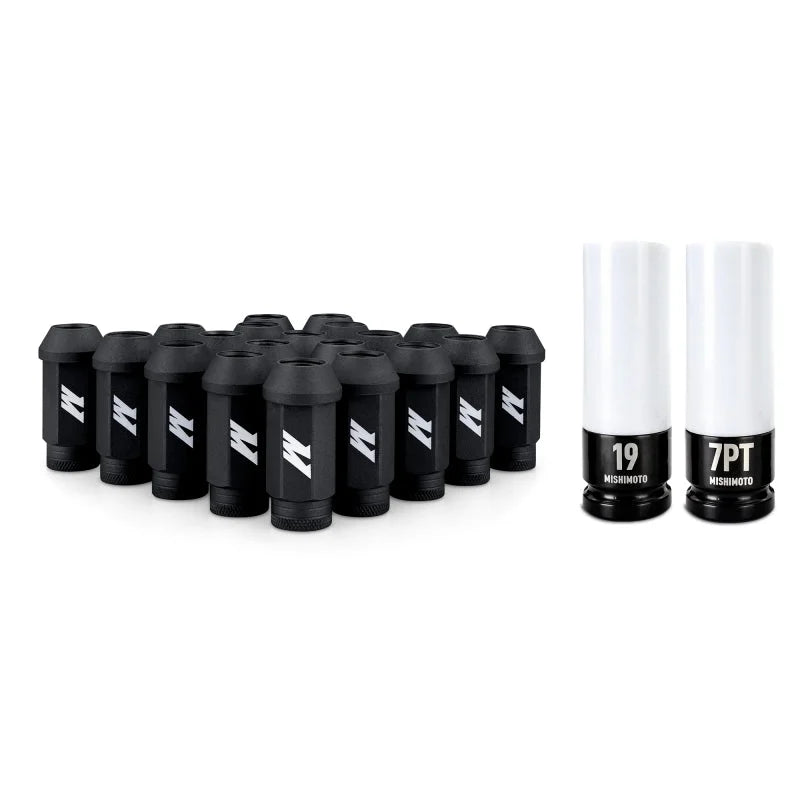 Mishimoto Steel Locking Lug Nuts M14x1.5 20pc Set Black - Main Product View
