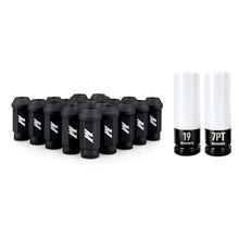 Load image into Gallery viewer, Mishimoto Steel Locking Lug Nuts M14x1.5 20pc Set Black - Main Product View