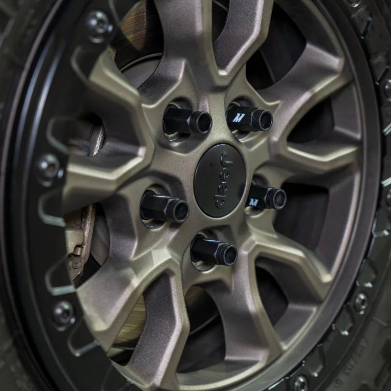 Mishimoto Steel Locking Lug Nuts M14x1.5 20pc Set Black - Installation View